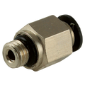 1/8"NPT X 1/8" MICRO M.STUD HEX BODY - 1/8" NPT Male x 1/8" Outside Diameter, Pneumatic One Touch Micro Push-in Imperial Tube Fitting, Stud, Plastic/Brass Nickel Plated, Working Temperature 0Ã‚Â°C to +60Ã‚Â°C, Maximum Working Pressure 10 bar, KelmAll i
