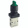 1/8" 3/2 Normally Closed Switch Valve - 1/8" BSP Parallel Female, Pneumatic Control Valve, Switch, In-Line Manual 3/2 Way Valve, Black, Nitrile Seal, Working Temperature -20Ã‚Â°C to 70Ã‚Â°C, Maximum Working Pressure 8 bar, KelmAll images used are for i