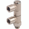BIDIRECTIONAL THREADED STOP VALVE 1/8" - 1/8" BSP Parallel Male x 1/8" BSP Parallel Female x 1/8" BSP Parallel Female, Blocking Fitting, Fully Threaded, Working Temperature -10Ã‚Â°C to +60Ã‚Â°C, Working Pressure 0