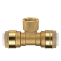 ITAP-FIT FEM BRANCH T 25MM-3/4" - 3/4" BSP Tapered Female x 25mm Outside Diameter, Pneumatic Brass Plumbing Push-in Metric Tube Fitting, Stud Branch Tee, Brass, Working Temperature -20Â¬âˆžC to +120Â¬âˆžC, ITAPAll images used are for illustrative purpo
