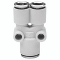 10MM X 08MM OD TUBE S7000 UNEQUAL Y - 10mm Outside Diameter x 8mm Outside Diameter, Series 7000 Super-rapid Compact Fitting, Reducing, Y Connector, Technopolymer, Working Temperature -20Ã‚Â°C to +60Ã‚Â°C, Working Pressure -0