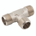 1/8" BSPT Male Equal Tee - 1/8" BSP Taper Male, Brass Nickel Plated Adaptor, Equal Tee, KelmAll images used are for illustrative purposes only