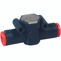 LINEONLINE CHECK 6MM TUBE FITTING B/SIDE - 6mm Outside Diameter, In-line Check Valve, Equal Tube to Tube, Working Temperature -20Ã‚Â°C to +60Ã‚Â°C, Maximum Working Pressure 10 bar, Metal WorkAll images used are for illustrative purposes only