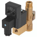 3/8" BSPP Female Drain Valve 24V AC - 3/8" BSP Parallel Female, Automatic Drain Valves, Digital Timer, Brass Valve, Orifice Size 4