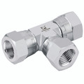 9/16" JIC Tee - 9/16" JIC Male, 10,000 psi Rated Steel Adaptor, Tee, 316 Stainless Steel, Maximum Working Pressure 690 bar, PanamAll images used are for illustrative purposes only