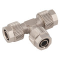 10/8 X 8/6 UNEQUAL TEE - Pneumatic Quick-fit Push-on Fitting, Unequal, Tee Connector, to Fit 10/8 Tube x 8/6 Tube, Nickel Plated Brass, Working Temperature -18Ã‚Â°C to +70Ã‚Â°C, Maximum Working Pressure 15 bar, KelmAll images used are for illustrative
