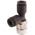 12MM X 3/8" MALE STUD RUN TEE BSPT - 3/8" BSP Taper Male x 12mm Outside Diameter, LF3000 Metric Push-in Tube Fitting, Stud Run Tee, Plastic/Brass Nickel Plated, Working Temperature -20Ã‚Â°C to +80Ã‚Â°C, Maximum Working Pressure 20 bar, Parker LegrisAll