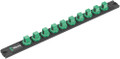 Wera 9602 Magnetic socket rail, 1/2", empty 30.0x370.0mm - 1 socket rail, empty