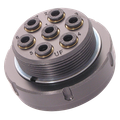 6MM X 4 FEMALE SCREW BODY - 6mm Outside Diameter, LF3000 Metric Push-in Tube Fitting, Equal Tube x Tube, Female Screw Body, Multi Tube Connector, to Suit 4 Tubes, Plastic/Brass Nickel Plated, Working Temperature -20Ã‚Â°C to +80Ã‚Â°C, Maximum Working Press