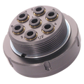 4MM X 12 FEMALE SCREW BODY - 4mm Outside Diameter, LF3000 Metric Push-in Tube Fitting, Equal Tube x Tube, Female Screw Body, Multi Tube Connector, to Suit 12 Tubes, Plastic/Brass Nickel Plated, Working Temperature -20Ã‚Â°C to +80Ã‚Â°C, Maximum Working Pre
