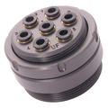 4MM X 7 MALE SCREW BODY - 4mm Outside Diameter, LF3000 Metric Push-in Tube Fitting, Equal Tube x Tube, Male Screw Body, Multi Tube Connector, to Suit 7 Tubes, Plastic/Brass Nickel Plated, Working Temperature -20Ã‚Â°C to +80Ã‚Â°C, Maximum Working Pressure