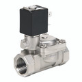1/2" 2/2 NC ST. ST SOL VALVE 110V 50HZ - 1" BSP Parallel Female, Stainless Steel 2/2 N/O, Pilot Operated Solenoid Valve, 110/50, 12VA Coil Consumption, Coil Replacement B12AE, Nominal Diameter 24mm, 183 LPM, Working Pressure 0