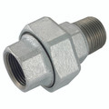 3/4" BSP/T M/F T/SEAT UNION GALVANISED GF341G - 3/4" BSP Tapered  Male x 3/4" BSP Parallel Female, Malleable Iron Pipe Fitting, Galvanised, Equal Union, Iron to Iron Taper Seat, Fig