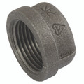 (BS FIG185) BSPT END CAP 3/8 BLK - 3/8" BSP Tapered Female, Malleable Iron Pipe Fitting, Black, Cap Rounded, Fig (BS FIG185) BSPT END CAP 3/8 BLK - 3/8" BSP Tapered Female, Malleable Iron Pipe Fitting, Black, Cap Rounded, Fig