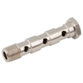 1/4" BSPP Male Short Banjo Bolts - 1/4" BSP Parallel Male, Pneumatic Quick-fit Push-on Fitting, Short, Banjo Bolt, Triple, Nickel Plated Brass, Working Temperature -18Ã‚Â°C to +70Ã‚Â°C, Maximum Working Pressure 15 bar, KelmAll images used are for illus