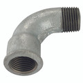 3" BSP/T MALE/F SHORT BEND GALVANISED GF1AG - 3" BSP Parallel Male x 3" BSP Tapered Female, Malleable Iron Pipe Fitting, Galvanised, Equal 90Ã‚Â° Bend, Fig