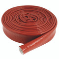 19MM ID RED COIL 15M FIRE SLEEVE - 19mm Inside Diameter x 24mm Outside Diameter, Red Oxide 15 Metres Protective Hose Sleeve, Flange Size -12, Fire Sleeve MSHA UL 94 V-0, FT ProAll images used are for illustrative purposes only