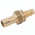 10MM HOSE TAIL VALVED PLUG - Pneumatic Quick Release, Series 25KB, Standard, Parker Rectus, Plug, Hose Tail, To Suit Hose Inside Diameter 10mm (3/8"), Valved, Brass, Working Temperature -20Ã‚Â°C to +100Ã‚Â°C, Maximum Working Pressure 35 bar, Parker Rectus