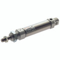 25X10MM S/A CYLINDER - 1/8" BSP Parallel Female Ports, 25mm Bore x 10mm Stroke Length, ISO 6432 Cylinder, Single Acting RM/28000/M, Magnetic, Standard, Stainless Steel Barrel and Piston Rod, Buffer Cushioning, M10 x 1