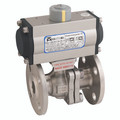 3/4" ASA150 SS FSAS FBBV F/W HAIT SA ACT - 3/4" ANSI150 Flange, 2 Way Ball Valve Fitted with a Pneumatic Actuator, Single Acting, ATEX, Fire Safe Approved, Stainless Steel Valve Material, Viton Seal Material, Valve Working Temperature -20Ã‚Â°C to +230Ã‚Â°