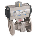 1" ASA150 SS FSAS FBBV F/W HAIT SA ACT - 1" ANSI150 Flange, 2 Way Ball Valve Fitted with a Pneumatic Actuator, Single Acting, ATEX, Fire Safe Approved, Stainless Steel Valve Material, Viton Seal Material, Valve Working Temperature -20Ã‚Â°C to +230Ã‚Â°C, A