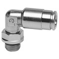 4MM OD X 1/8"BSPP SER 8000 M/STUD ELB - 1/8" BSP Parallel Male x 4mm Outside Diameter, Series 8000 Dual Seal Super-Rapid Push-in Fitting, 90Ã‚Â° Stud Swivel Elbow, Nickel Plated Brass, Working Temperature -20Ã‚Â°C to +80Ã‚Â°C, Working Pressure -0