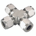 UNION CROSS 1 OD - 1" Outside Diameter, Hydraulic 316 Stainless Steel Twin Ferrule Imperial Compression Fitting, Equal Tube x Tube, Cross, PanamAll images used are for illustrative purposes only