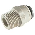 1/2" OD X 1/2" BSPT MALE STRAIGHT ADAPTOR - 1/2" BSP Taper Male x 1/2" Outside Diameter, Imperial Push-in Fitting, Stud, Plastic, Working Temperature 0Ã‚Â°C to +23Ã‚Â°C, Maximum Working Pressure 10 bar, John GuestAll images used are for illustrative pu