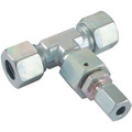 15X15X10MM OD REDUCING TEE STEEL (L) - 15mm Outside Diameter x15mm Outside Diameter x 10mm Outside Diameter, Hydraulic DIN 2353 Compression Fitting, Reducing on Branch and Run, Light Duty, Tee, Chromium Plated Steel, Maximum Working Pressure 315 bar, Danf