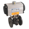 2" PN16 CI BV ATEX F/W HAITIMA DA ACT - 2" PN16 Flange, 2 Piece Ball Valve Fitted with a Pneumatic Actuator, Double Acting, ATEX Approved, Cast Iron Valve Material, FPM Seal Material, Valve Working Temperature -10Ã‚Â°C to +200Ã‚Â°C, Actuator Working Tempe