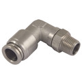 6mm x 1/4" BSPT Male Elbow - 1/4" BSP Taper Male x 6mm Outside Diameter, Pneumatic One Touch Push-in Metric Tube Fitting, 90Ã‚Â° Stud Swivel Elbow, Stainless Steel, Working Temperature -20Ã‚Â°C to +200Ã‚Â°C, Maximum Working Pressure 10 bar, KelmAll ima