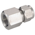 FEMALE CONN 25OD 1 NPT - 1" NPT Female x 25mm Outside Diameter, Hydraulic Twin Ferrule Metric Compression Fitting, Stud Coupling, 316 Stainless Steel, PanamAll images used are for illustrative purposes only