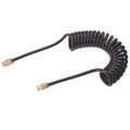 4mm OD x 1 MTR x 1/4" BSPT POLY - 1/4" BSP Tapered Male x 4mm Outside Diameter, 90Ã‚Â° Equal Tail Brass, Polyurethane Ester Recoil Assembly, Metric, Black, 1 Metre Coil, Working Temperature -20Ã‚Â°C to +70Ã‚Â°C, KelmAll images used are for illustrative