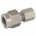 12MM OD X 1/2 BSPP FEM GAUGE ADAPTOR (L) - 1/2" BSP Parallel Female x 12mm Outside Diameter, Hydraulic 316 Stainless Steel DIN 2353 Compression Fitting, Light Duty (Metal Sealing Ring), Female Gauge Coupling and Sealing Ring, PH IndustrieAll images use