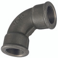 1/2" BSPP FEM/FEM SHORT BEND BLACK GF2A - 1/2" BSP Parallel Female, Malleable Iron Pipe Fitting, Black, Equal 90Ã‚Â° Bend, Fig