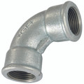 1/2" BSPP FEM/FEM SHORT BEND GALVANISED GF2AG - 1/2" BSP Parallel Female, Malleable Iron Pipe Fitting, Galvanised, Equal 90Ã‚Â° Bend, Fig