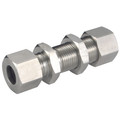 16MM OD EQUAL STRAIGHTAIGHT BULKHEAD (S) - 16mm Outside Diameter, Hydraulic 316 Stainless Steel DIN 2353 Compression Fitting, Tube x Tube, Heavy Duty, Bulkhead Straight, Maximum Working Pressure 630 bar, PH IndustrieAll images used are for illustrative