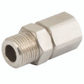 1/4" BSP M/F ST/ST SW COUPLER STANDARD - 1/4" BSP Parallel Male x 1/4" BSP Parallel Female, Wash Down Equipment, Stainless Steel Swivel Coupling Standard, Pressure Wash Adaptor, Flow 40 Litres per Minute, Stainless Steel, Working Temperature 0Ã‚Â¬Ã¢Ë†Å¾C