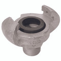 CLAW COUPLER 1/2" BSP MALE PLATED - 1/2" BSP Parallel Male, Q3 Male Thread, European Execution Double Lock Claw Coupling, Nitrile Seal, Zinc Plated and Yellow Passivated Malleable Iron, Working Temperature -40Ã‚Â°C to +95Ã‚Â°C, Maximum Working Pressure 10