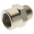 1/4" BSPP Male x 1/4" NPTF Female Adaptor - 1/4" BSP Parallel Male x 1/4" NPTF Female, Brass Nickel Plated Adaptor, Straight, KelmAll images used are for illustrative purposes only