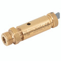 2.5 BAR 1/2" BSPP 10MM ATMOS S.VALVE - 1/2" BSP Parallel Male, Atmospheric Safety Valve, 10mm Nominal Diameter, Flow Rate 36, Brass, Viton Seal, Maximum Working Temperature +180Â°C, Set Pressure 2
