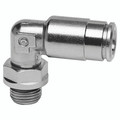 10MM OD X 3/8"BSPP SER 8000 M/STUD ELB - 3/8" BSP Parallel Male x 10mm Outside Diameter, Series 8000 Dual Seal Super-Rapid Push-in Fitting, 90Ã‚Â° Stud Swivel Elbow, Nickel Plated Brass, Working Temperature -20Ã‚Â°C to +80Ã‚Â°C, Working Pressure -0