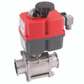 4" TC SS 3PC BV C/F F/W J4CS85 MV ACT - 4" Clamp Ended Haitima 2013CD Stainless Steel Hygienic Ball Valve Fitted with a J+J J4CS85 Electric ActuatorAll images used are for illustrative purposes only