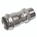 22MM X 3/4" S9000 STRAIGHT FEMXMALE BSPT - 3/4" BSP Tapered Male x 22mm Inside Diameter, Press Fit Piping System, Series 9000, Female x Male Threaded, Straight, Stainless Steel, EPDM, Seal, Working Temperature -30°C to +120°C, Maximum Working Pressu 22MM X 3/4" S9000 STRAIGHT FEMXMALE BSPT - 3/4" BSP Tapered Male x 22mm Inside Diameter, Press Fit Piping System, Series 9000, Female x Male Threaded, Straight, Stainless Steel, EPDM, Seal, Working Temperature -30°C to +120°C, Maximum Working Pressu