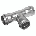 22X15X22MM S9000 REDUCING TEE - 22mm Inside Diameter x 15mm Inside Diameter, Press Fit Piping System, Series 9000, Reducing, Tee, Stainless Steel, EPDM, Seal, Working Temperature -30Ã‚Â°C to +120Ã‚Â°C, Maximum Working Pressure 16 bar, SanhaAll images u