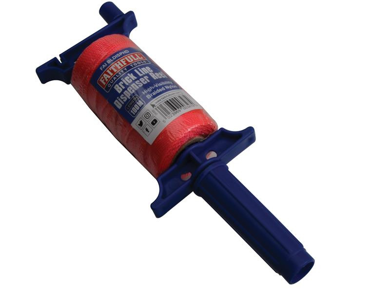 Faithfull Brick Line Dispenser Reel with Hi-Vis Line 100m (330ft) - Signet