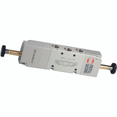 5/3 G1/4 CC SOLENOID/SOLENOID VALVE - 1/4" BSP Parallel Female, 5/3 Closed, Solenoid/Solenoid Valve, Working Temperature -10°C to +60°C, Maximum Working Pressure 10 bar, Metal WorkAll images used are for illustrative purposes only 5/3 G1/4 CC SOLENOID/SOLENOID VALVE - 1/4" BSP Parallel Female, 5/3 Closed, Solenoid/Solenoid Valve, Working Temperature -10°C to +60°C, Maximum Working Pressure 10 bar, Metal WorkAll images used are for illustrative purposes only