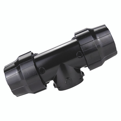 THREADED TEE - ALUMINIUM 110MM TO G3" - 3" BSP Parallel, Female Stud x 110mm Nominal Bore, Black, Aluminium, Tee, Ring Main System, Working Temperature -30Ã‚Â°C to +80Ã‚Â°C, AircomAll images used are for illustrative purposes only