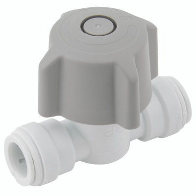 22mm STOP VALVE - 22mm Outside Diameter, Plastic Plumbing Push-in Fitting, Stop Valve, John Guest SpeedfitAll images used are for illustrative purposes only