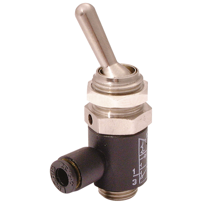 6MM X 1/8" MALE BSPP PUSH-IN - 1/8" BSP Parallel Male x 6mm Outside Diameter, 3/2 Switch Operated, 90Ã‚Â° Pilot Operated Vent Fitting, Working Temperature -10Ã‚Â°C to +80Ã‚Â°C, Maximum Working Pressure 10 bar, Parker LegrisAll images used are for illus